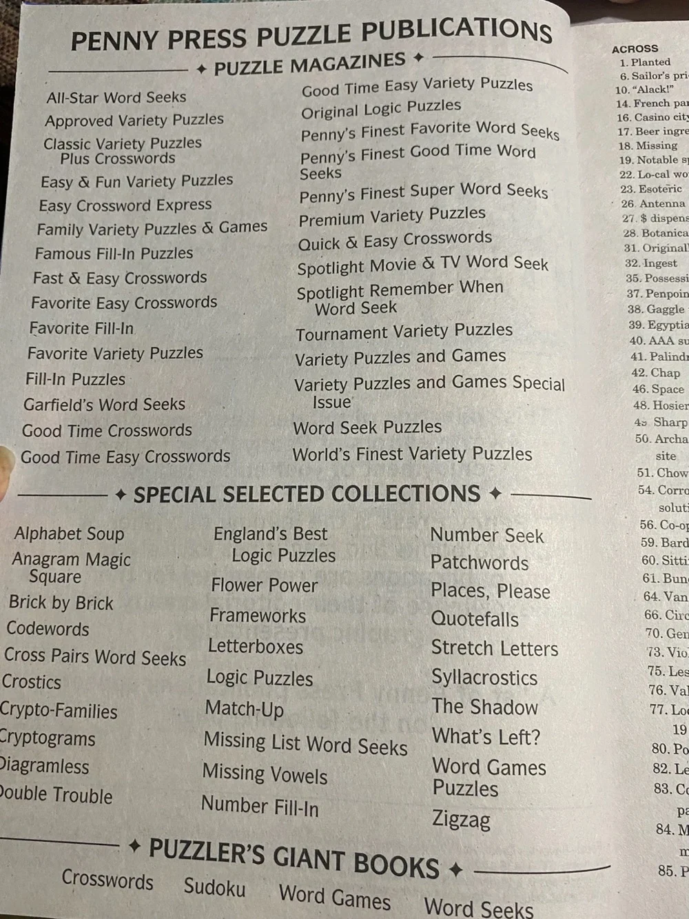 Crossword Puzzle Book